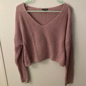 Rosey pink cropped sweater